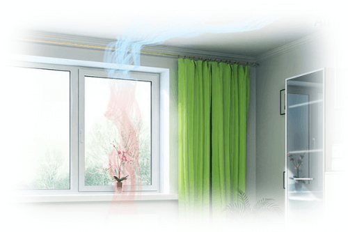 photo d'une fenêtre de micro-ventilation