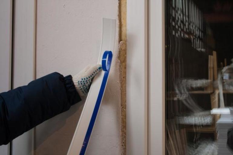 image de la procédure d'installation des bandes de polymère