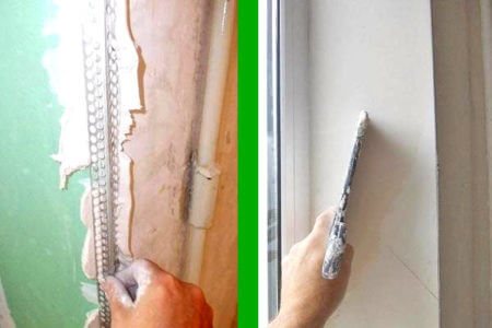 option d'image pour la finition de la pente de plaques de plâtre