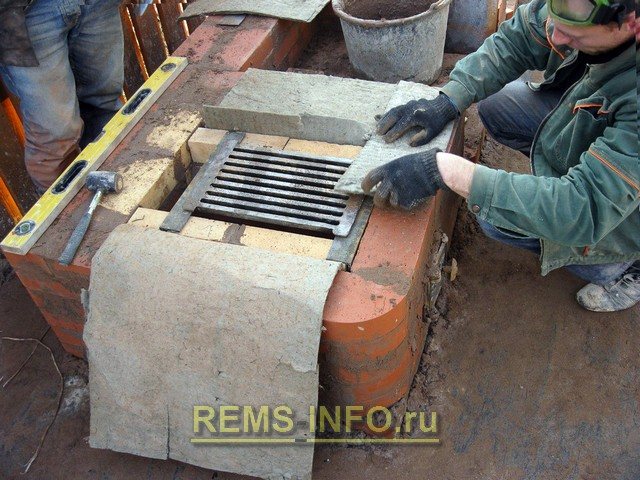Poser un four à barbecue de vos propres mains - installer une grille.