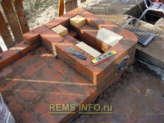 Pose de four barbecue.