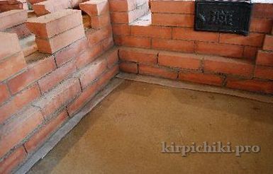 maçonnerie du poêle russe - la fondation