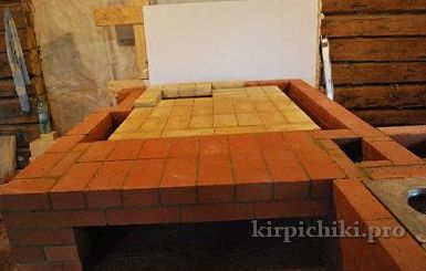 maçonnerie du poêle russe - en bas sous une niche