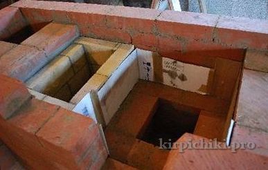 maçonnerie du poêle russe - maçonnerie interne de la dalle