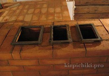 maçonnerie du poêle russe - vanne, amortisseur