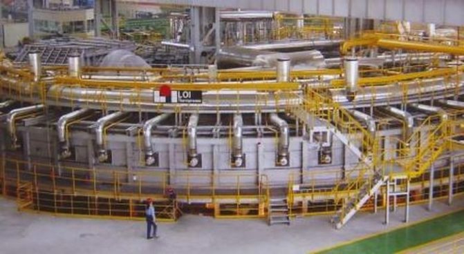 four à briques circulaire