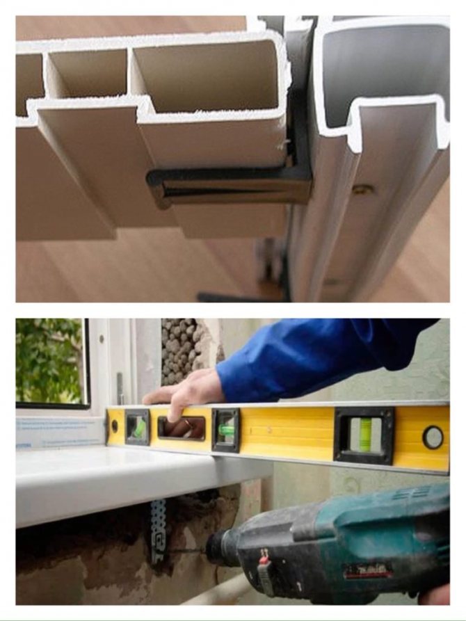 Accessoires pour l'installation d'un rebord de fenêtre