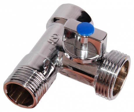 Robinet pour lave-linge : té de raccordement à l'arrivée d'eau, interrupteur d'eau pour lave-linge, mitigeur