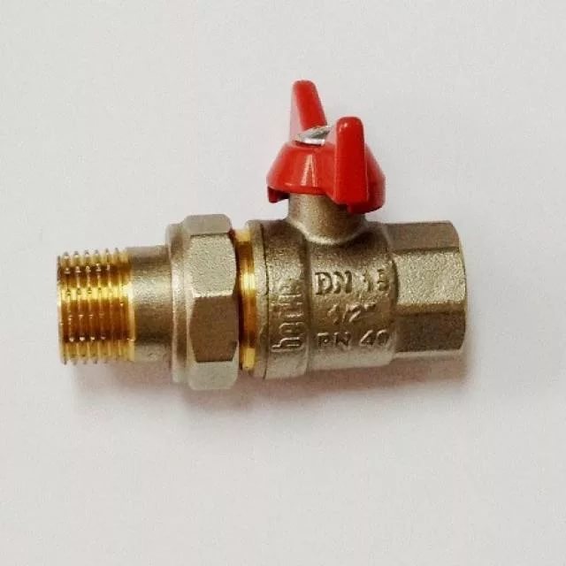 vanne à bille en position fermée