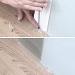 Fixation au sol avec un rail en plastique