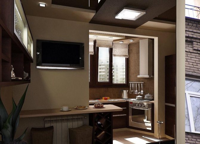 cuisine sur le balcon