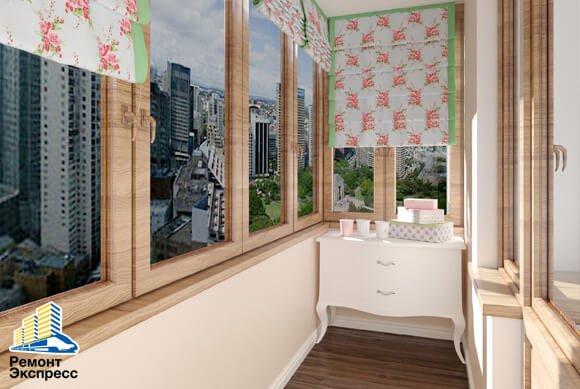 Loggia aux stores romains