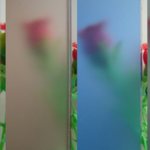 verre teinté givré