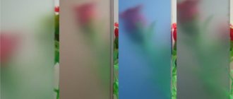 verre teinté givré