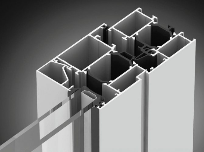 Profilé métallique et joints de Veka