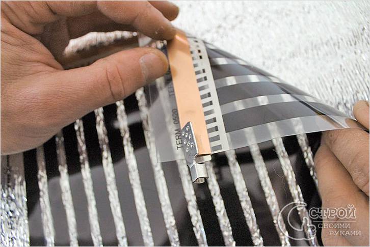 Installation d'un câble chauffant au sol