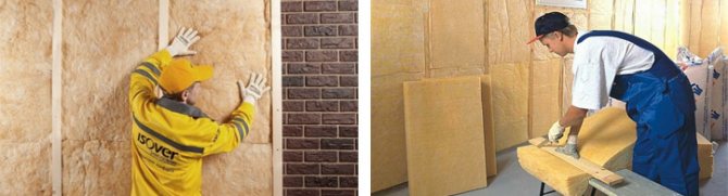 Installation de panneaux de laine minérale