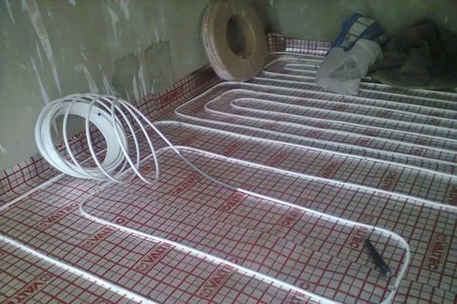 Installation de chauffage par le sol