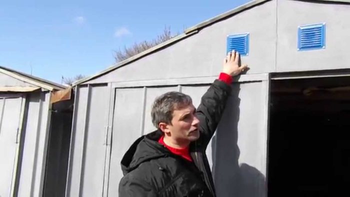 installation de ventilation dans le garage