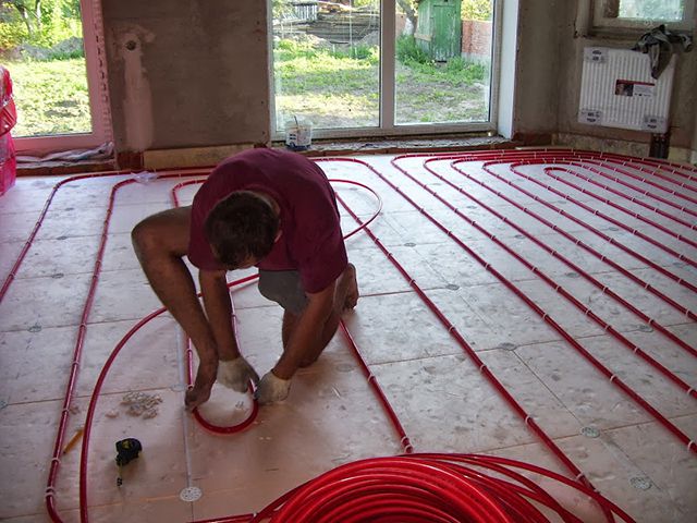 Installation d'un plancher d'eau