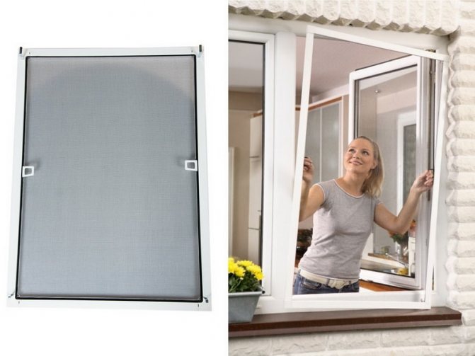 Moustiquaires sur châssis de fenêtres en plastique