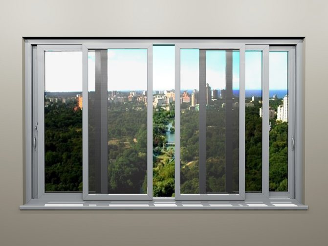 Moustiquaires sur fenêtres coulissantes en plastique