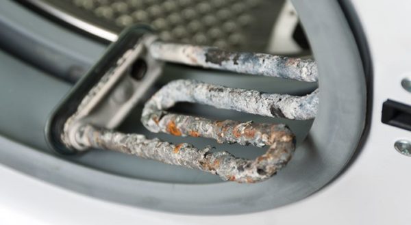 Calcaire sur l'élément chauffant SMA