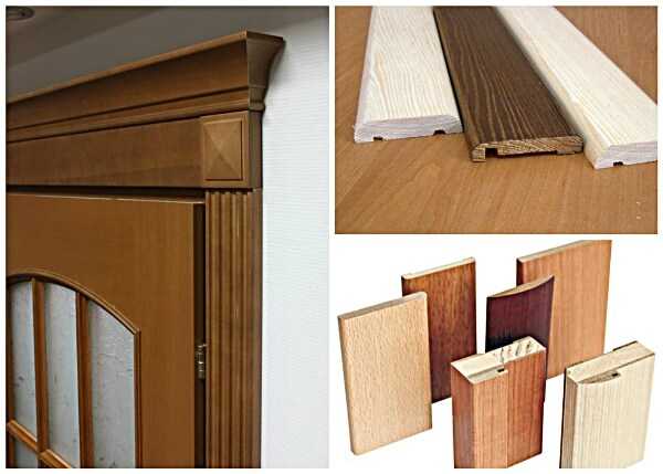 Platines sur la porte, dimensions en bois