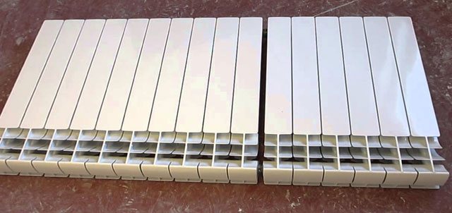 constitution de batteries de chauffage