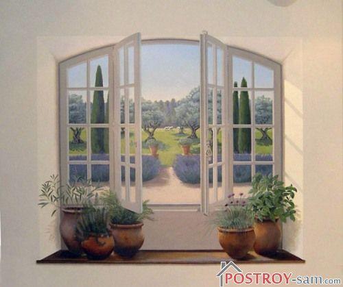 Fausse fenêtre 3D dessinée