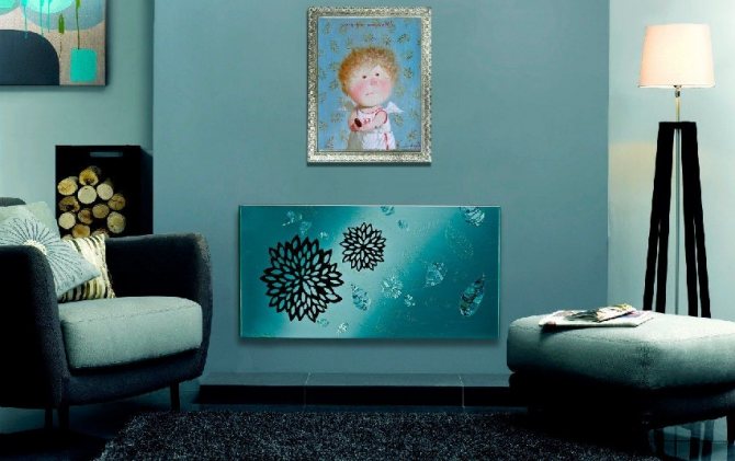 Appareil de chauffage mural sous la forme d'une image