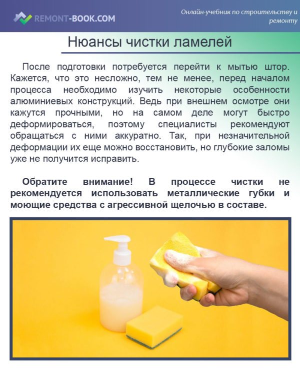 Nuances de nettoyage des lamelles