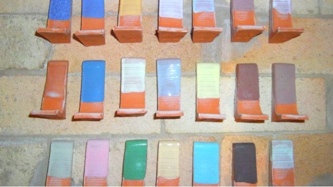 échantillons de glaçure