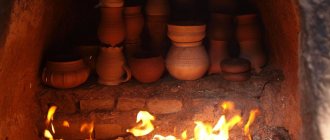 Cuisson de produits céramiques dans un four