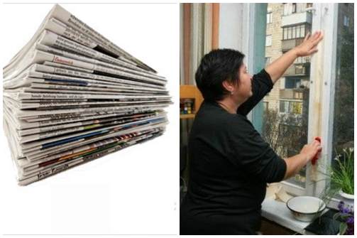 coller avec des journaux