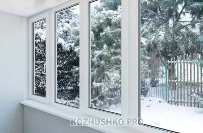 Fenêtres chauffantes sur les balcons