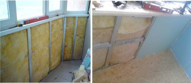 Finition d'un balcon ou d'une loggia avec des plaques de plâtre