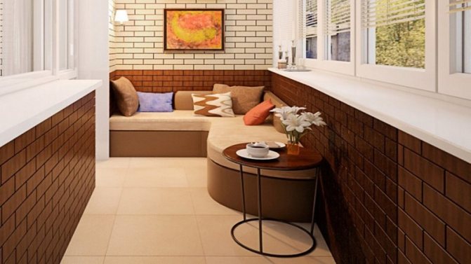 Décoration de balcon en brique: quels matériaux peuvent être utilisés dans la décoration intérieure