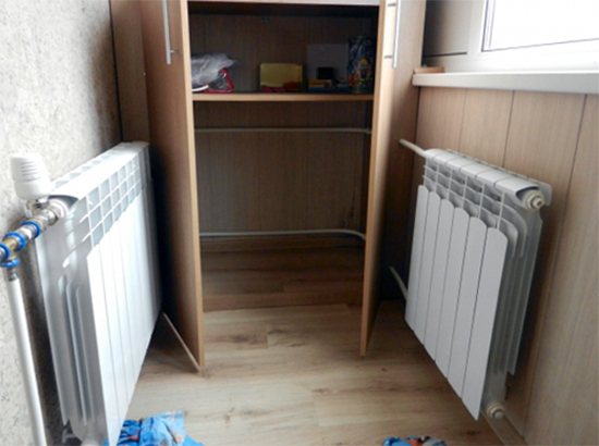 Chauffage sur le balcon. Comment amener la batterie dans la loggia