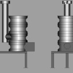 Poêle de sauna fait de jantes
