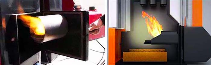 Brûleur à pellets pour chaudière à combustible solide