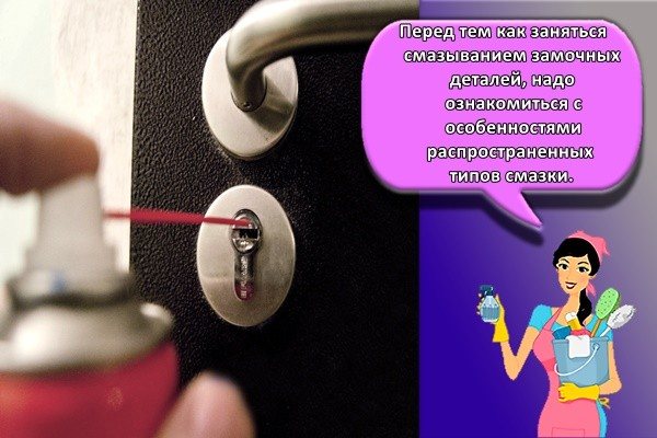 Avant de commencer à lubrifier les serrures, vous devez vous familiariser avec les caractéristiques des types de graisse courants.