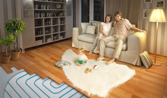 gâteau de chauffage au sol