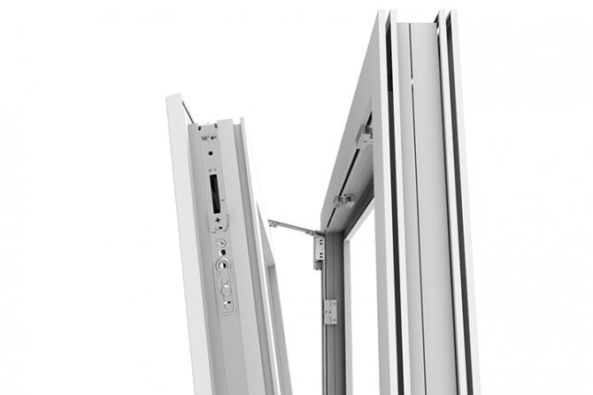 Fenêtre en plastique avec ferrures Vorne