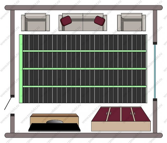 Film Warm Floor - pose d'un film de carbone sur le sol