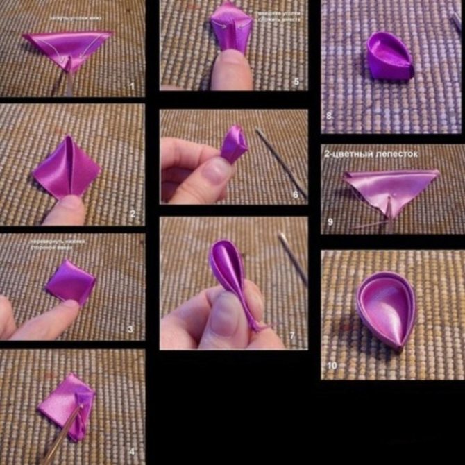 Embrasses pour rideaux utilisant la technique kanzashi: master classes avec photos, porte-bijoux à faire soi-même