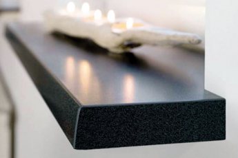 Appui de fenêtre en aggloméré de quartz noir