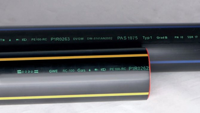 Produits en polyéthylène. Caractéristiques des tuyaux selon GOST
