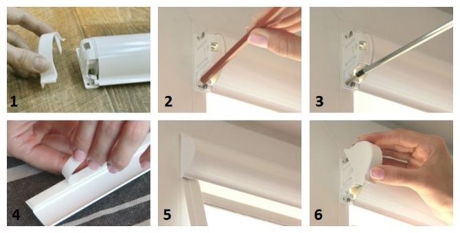 Procédure d'installation des stores enrouleurs fermés