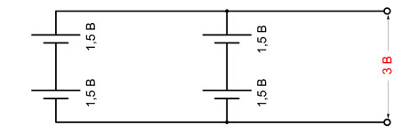 Connexion série-parallèle des éléments